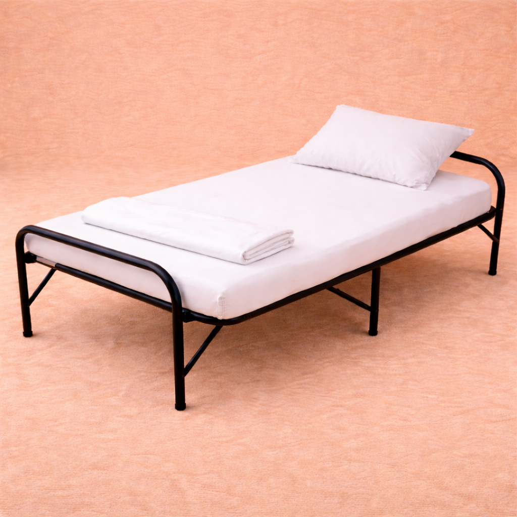 Folding bed With Mattress, Pillow, Bedsheet